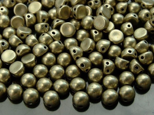 20x CzechMates Cabochon 7mm ColorTrends: Sueded Gold Cloud Dream Michael's UK Jewellery