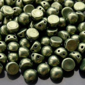20x CzechMates Cabochon 7mm ColorTrends: Sueded Gold Fern Michael's UK Jewellery