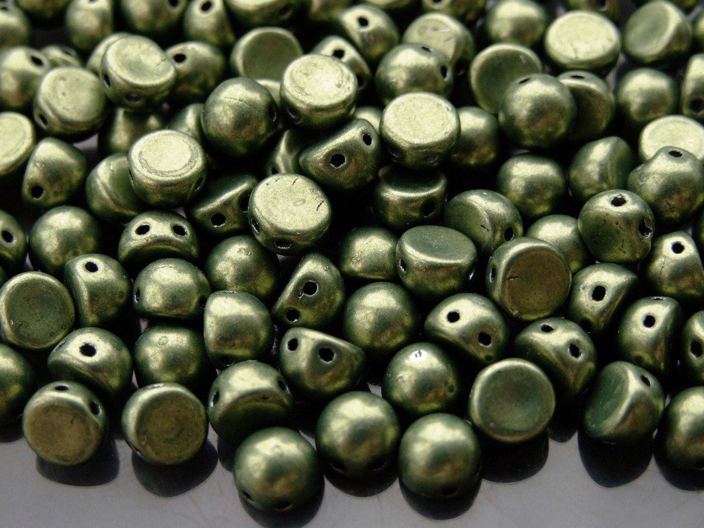 20x CzechMates Cabochon 7mm ColorTrends: Sueded Gold Fern Michael's UK Jewellery