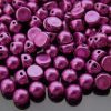 20x CzechMates Cabochon 7mm ColorTrends: Sueded Gold Fuchsia Red Michael's UK Jewellery