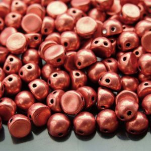 20x CzechMates Cabochon 7mm ColorTrends: Sueded Gold Samba Red Michael's UK Jewellery