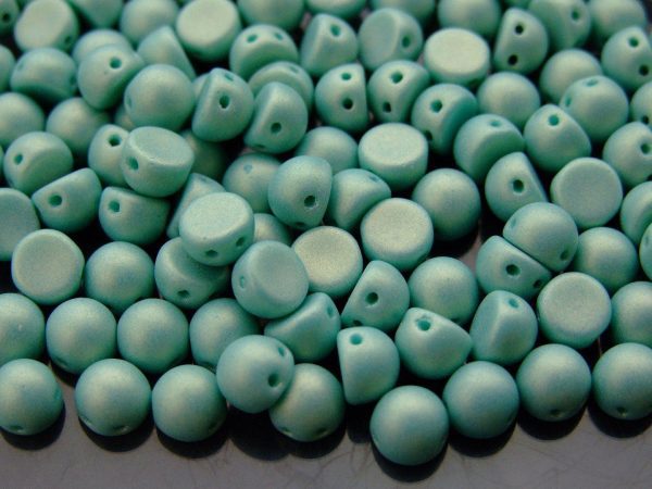 20x CzechMates Cabochon 7mm ColorTrends: Sueded Gold Turquoise Michael's UK Jewellery