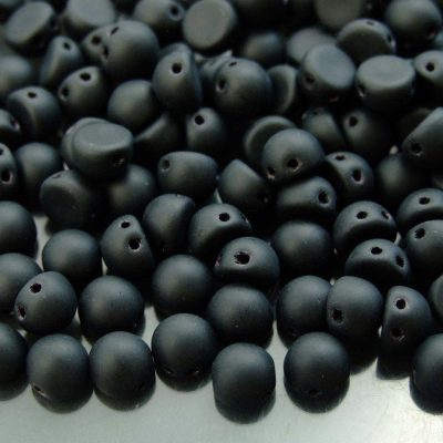 20x CzechMates Cabochon 7mm Matte Jet Michael's UK Jewellery