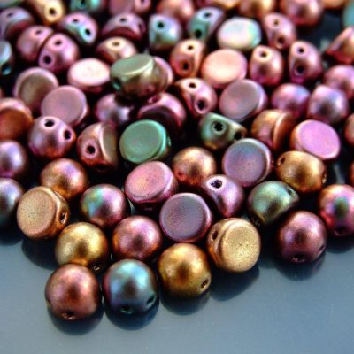 20x CzechMates Cabochon 7mm Matte Metallic Bronze Iris Michael's UK Jewellery
