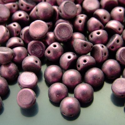 20x CzechMates Cabochon 7mm Metallic Suede Pink Michael's UK Jewellery