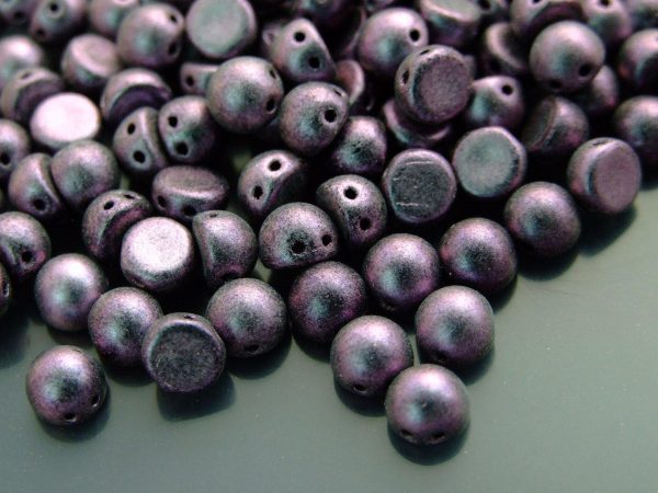 20x CzechMates Cabochon 7mm Polychrome Black Currant Michael's UK Jewellery