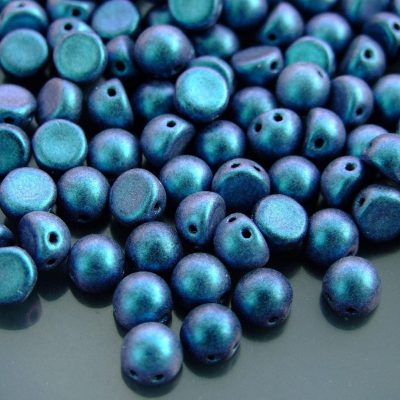 20x CzechMates Cabochon 7mm Polychrome Indigo Orchid Michael's UK Jewellery