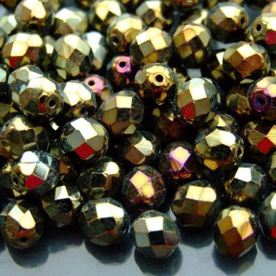 20x Fire Polished Beads 8mm Iris Brown Michael's UK Jewellery