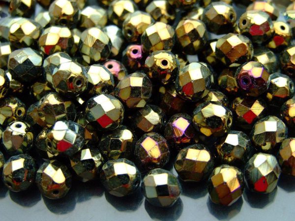 20x Fire Polished Beads 8mm Iris Brown Michael's UK Jewellery