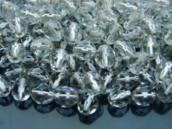 20x Fire Polished Beads 8mm Silver Lined Crystal Michael's UK Jewellery