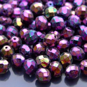 20x Fire Polished Beads 8mmIris Purple Michael's UK Jewellery