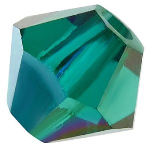 21x Czech Preciosa 6mm Bicone Beads Rondell/Diamond Emerald AB Michael's UK Jewellery
