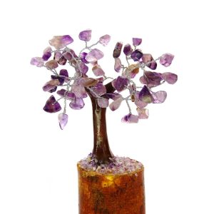 Small Amethyst Tree Decoration Gemstone Tree of Life beads mouse mine to mind