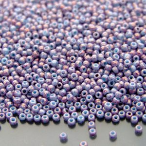250g 1204 Marbled Opaque Light Blue/Amethyst Toho Seed Beads 11/0 2.2mm WHOLESALE Michael's UK Jewellery