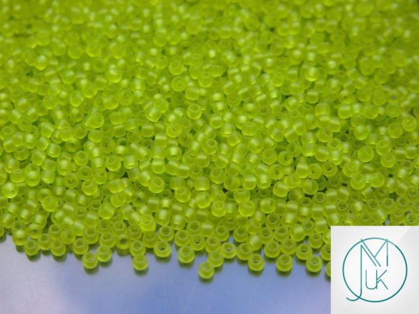 250g 4F Transparent Frosted Lime Green Toho Seed Beads 11/0 2.2mm WHOLESALE Michael's UK Jewellery