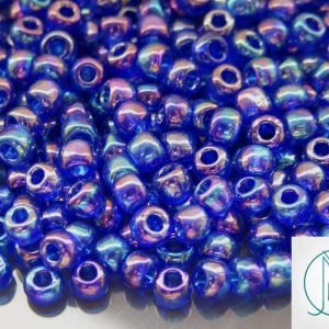 250g 87 Transparent Cobalt Rainbow Toho Seed Beads Size 3/0 5.5mm WHOLESALE Michael's UK Jewellery