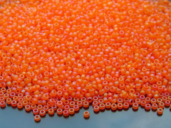 250g 9138FR Matte Transparent Orange AB Miyuki Japanese Seed Beads Round Size 11/0 2mm WHOLESALE Michael's UK Jewellery