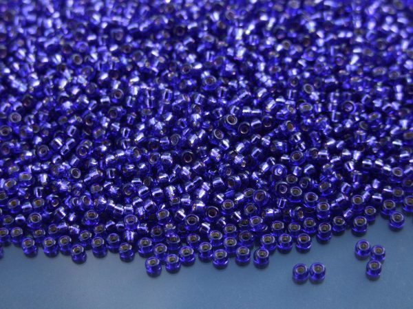 250g 91446 Dyed Silver Lined Red Violet Miyuki Japanese Seed Beads Round Size 11/0 2mm WHOLESALE Michael's UK Jewellery