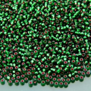 250g 91661 Silver Lined Leaf Green Miyuki Japanese Seed Beads Round Size 11/0 2mm WHOLESALE Michael's UK Jewellery