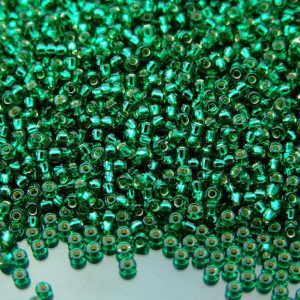250g 917 Silver Lined Emerald Miyuki Japanese Seed Beads Round Size 11/0 2mm WHOLESALE Michael's UK Jewellery