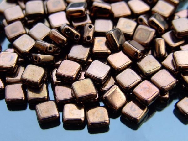 25pcs CzechMates Tile Beads Dark Bronze Michael's UK Jewellery