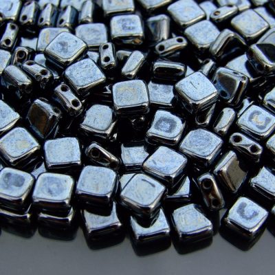 25pcs CzechMates Tile Beads Hematite Michael's UK Jewellery