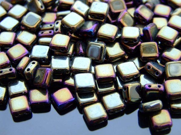 25pcs CzechMates Tile Beads Iris Brown Michael's UK Jewellery