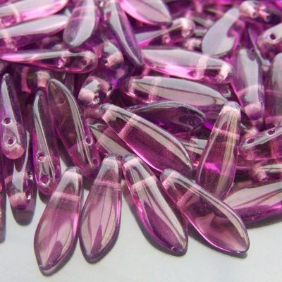 25pcs Czechmates Dagger Beads 16x5mm Amethyst Michael's UK Jewellery