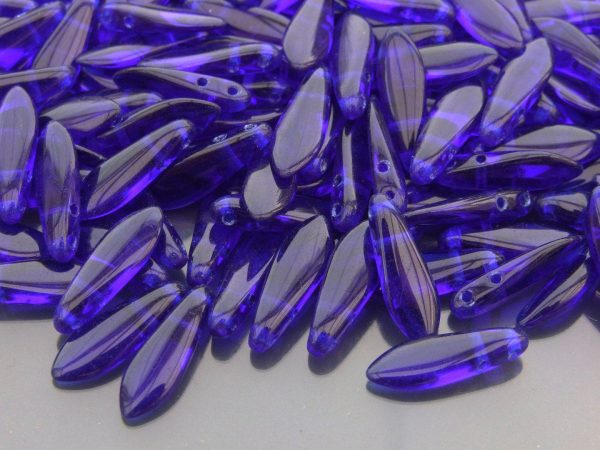 25pcs Czechmates Dagger Beads 16x5mm Cobalt Michael's UK Jewellery