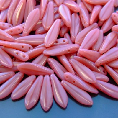 25pcs Czechmates Dagger Beads 16x5mm Coral Pink Michael's UK Jewellery