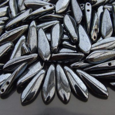 25pcs Czechmates Dagger Beads 16x5mm Hematite Michael's UK Jewellery