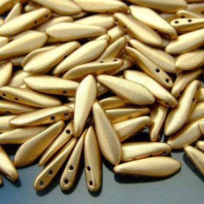 25pcs Czechmates Dagger Beads 16x5mm Matte Metallic Flax Michael's UK Jewellery