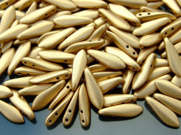 25pcs Czechmates Dagger Beads 16x5mm Matte Metallic Flax Michael's UK Jewellery