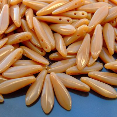 25pcs Czechmates Dagger Beads 16x5mm Opaque Beige Michael's UK Jewellery
