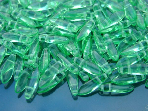 25pcs Czechmates Dagger Beads 16x5mm Peridot Michael's UK Jewellery