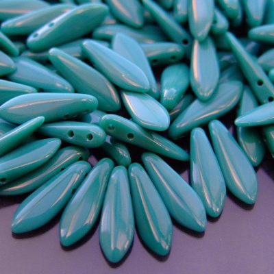 25pcs Czechmates Dagger Beads 16x5mm Persian Turquoise Michael's UK Jewellery