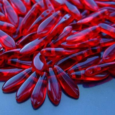 25pcs Czechmates Dagger Beads 16x5mm Siam Ruby Michael's UK Jewellery