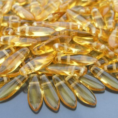 25pcs Czechmates Dagger Beads 16x5mm Topaz Michael's UK Jewellery