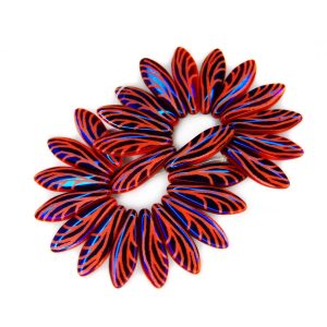 25pcs Preciosa Dagger Beads 16x5mm Red Coral Wing Michael's UK Jewellery