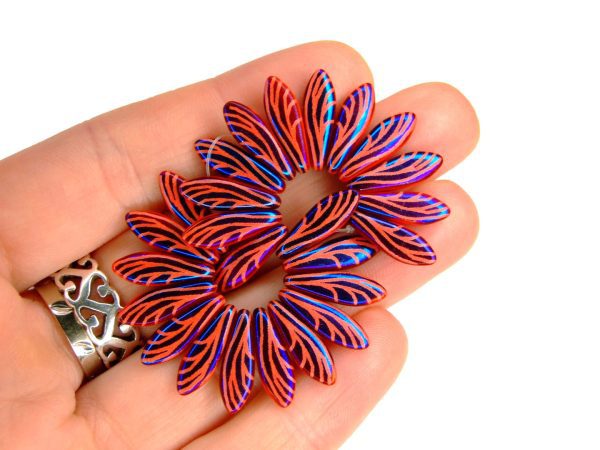 25pcs Preciosa Dagger Beads 16x5mm Red Coral Wing Michael's UK Jewellery