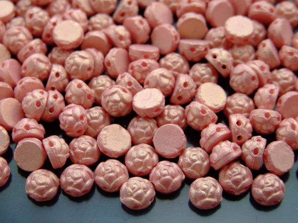 25x Roseta Beads 6mm Blossom Golden Rose Michael's UK Jewellery