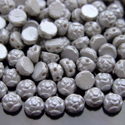 25x Roseta Beads 6mm Powdery Cool Gray Michael's UK Jewellery