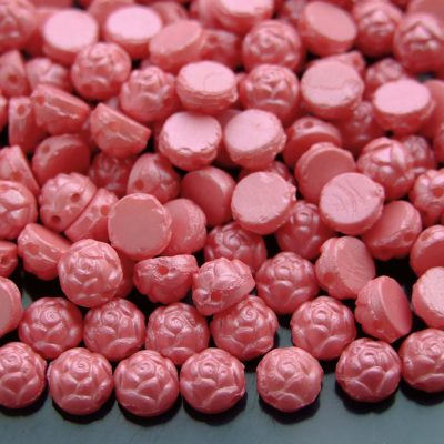 25x Roseta Beads 6mm Powdery Sugar Coral Michael's UK Jewellery