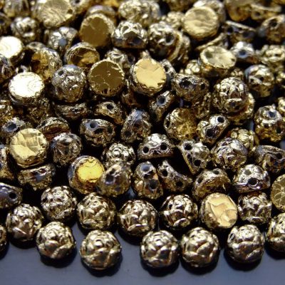 25x Roseta Beads 6mm Vacuum Plating Amber Full Michael's UK Jewellery