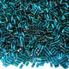 50g Toho Bugle Beads 27BD Silver Lined Teal 3mm Wholesale