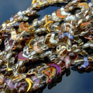 30x Czech Chevron Duo Beads 10x4mm Twilight Crystal Michael's UK Jewellery
