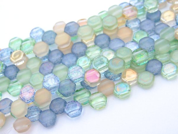 30x Honeycomb Beads 6mm Beach Mix Michael's UK Jewellery