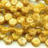 30x Honeycomb Beads 6mm Chalk Dark Travertine Michael's UK Jewellery