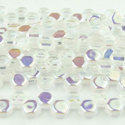 30x Honeycomb Beads 6mm Crystal AB Michael's UK Jewellery