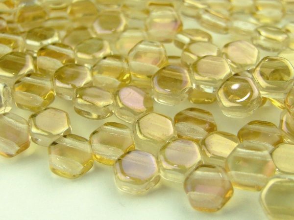 30x Honeycomb Beads 6mm Crystal Clarit Michael's UK Jewellery